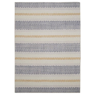 Outdoor Washable Delray Ivory & Blue 7' x 9' Area Rug