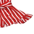thumbnail image 4 of Bébé bébé Filles Vêtements Sans Manches Rayé Mousseline de Soie d'Été Tenues Rouges 3-4 Ans, 4 of 4