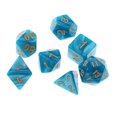 thumbnail image 1 of Milaget 7 Pcs D4-D20 Dé Multicolore pour Jeu de Société Bleu Vert, 1 of 6