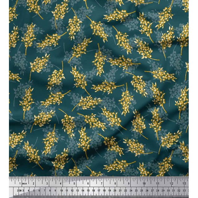 Soimoi Rayon Crepe Fabric Berries Fruits Fabric Prints By Yard 46 Inch Wide