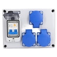 thumbnail image 2 of Wall Socket Dual German Power Outlet Box Receptacle 200‑250V with 230V 40A 1P+N RCD, 2 of 14