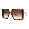 thumbnail image 3 of Womens Oversized Rectangle Butterfly Fashion Designer Sunglasses Tortoise Brown, 3 of 4