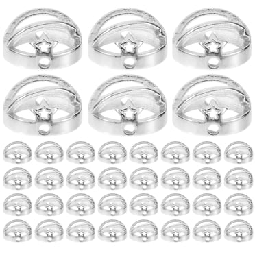 50Pcs Jewelry Making Charms Earring Charms Bracelet Spacer Beads Bracelet Bead Ring Jewelry Supplies