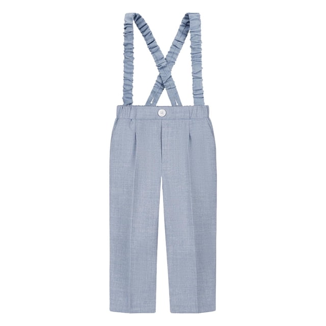 Timegard Boys Clothes Toddler Suit Overalls Removerable Strap Casual Children Comfy Pants Solid Color