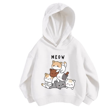 PMVFHDE Clearance Crewneck Sweatshirts Kids Girls Sports Shirt Boy Girl Casual Print Personality Hoodie Pullover Hooded Sweatshirt With No Pocket Tops Girls Clothes,Beige,5-6 Years
