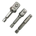 thumbnail image 2 of Shisuyan 3PCS Socket Adapter Set 1/4" 3/8" 1/2" Square Impact Socket Extension Connector Power Drill Bit Adapter, 2 of 8