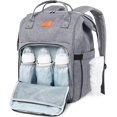 thumbnail image 1 of Baby Diaper Bag Backpack - Large Baby Bag for Boys, Girls, Waterproof Multi Function Travel Diaper Backpack with Changing Pad, Durable Travel Essentials for Moms and Dads (Classic Gray), 1 of 8
