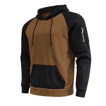 New Long Sleeve Multicolor Hoodie Mens Fleecy Zipper Pocket Top for Autumn/Winter Hooded Sweatshirts