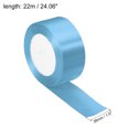 thumbnail image 2 of Uxcell Yards Double Face Decorate Crafts Roll Satin Ribbon Lake Blue, 2 of 6