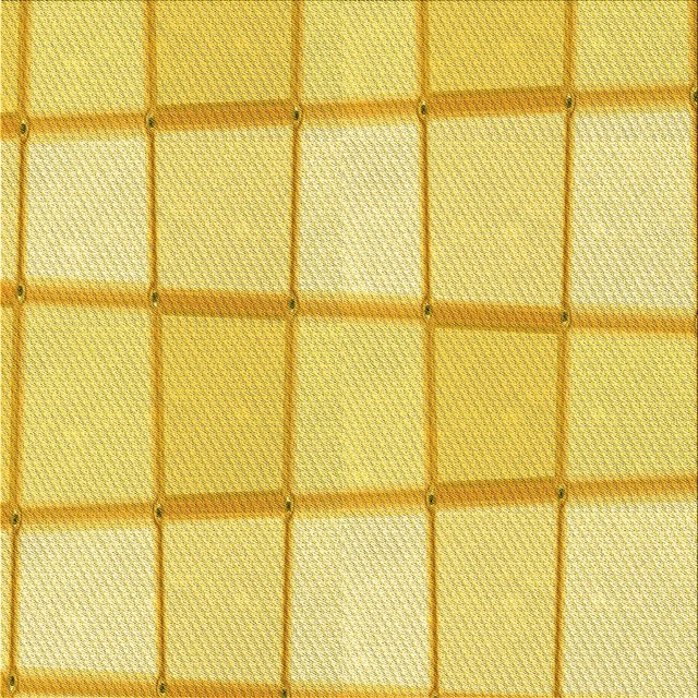 Ahgly Company Tapis d'Intérieur Lavable en Machine Carré Jaune Transitionnel, 7 Pieds Carré