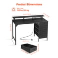 thumbnail image 3 of VEVOR 47" Computer Desk with LED Lights & Power Outlets, Gaming Table with 4 Large Drawers, Office Desk with Monitor Stand, Study Work Home Office, Small Spaces, Black, 3 of 9