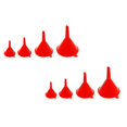 thumbnail image 1 of Oleegame 2 Pcs Petit Entonnoir en Plastique Rouge Ensemble de 4 Entonnoirs Simples Portatifs pour la Maison Entonnoir à Huile Rouge, 1 of 9