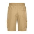thumbnail image 4 of Birdeem Mens Shorts Mens Casual Solid Color Casual Drawstring Pockets Elastic Sports Shorts, 4 of 10