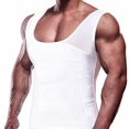 thumbnail image 1 of Men's Body Shaper Vest Chest Compression Shirt Abs Abdomen Slim Tank Top Undershirt, 1 of 7