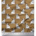 thumbnail image 1 of Soimoi Poly Georgette Fabric Pug Dog Print Fabric by The Yard 52 Inch Wide, 1 of 3