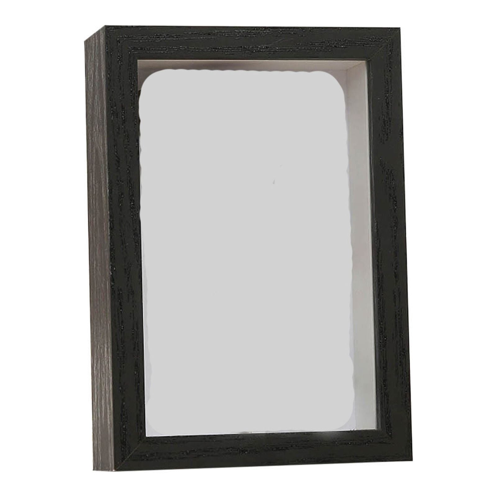 Rectangle Deep Shadow Box Herunwer Shadow Box Picture Frame Display Case with Soft Linen Back and ...