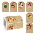thumbnail image 1 of Christmas Tags Stickers, Christmas Gift Tags Stickers, 250Pcs/roll Christmas Gift Tags Holiday Present Stickers,6 Style, 1 of 9