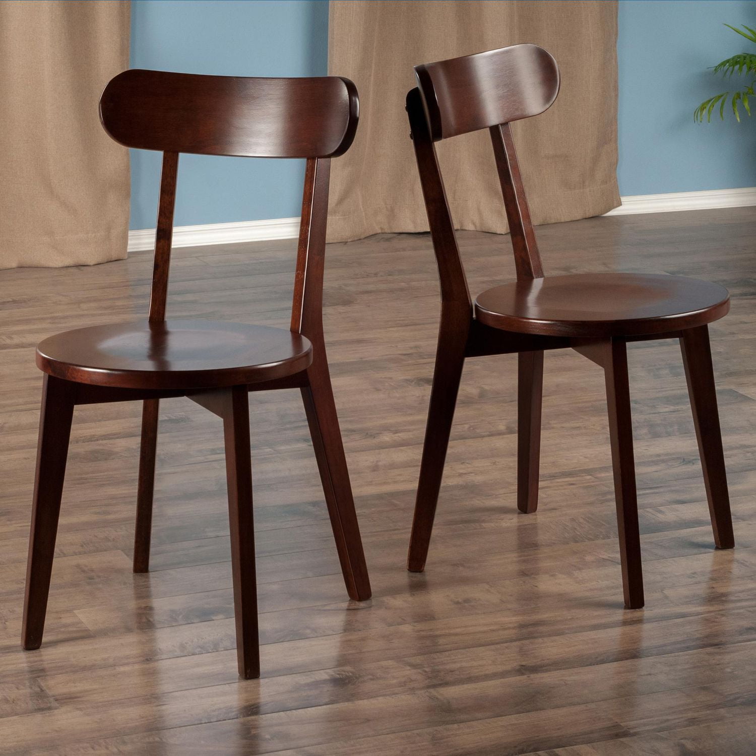 Ensemble de 2 chaises Pauline Winsome finition Noyer