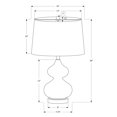 thumbnail image 4 of Monarch Specialties Lighting, 24"h, Table Lamp, Blue Glass, Ivory / Cream Shade, Contemporary, 4 of 4