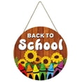 thumbnail image 3 of TIELUTT Plaque de Porte d'Enseignant 3D Personnalisée pour Porte de Classe, Plaque Signalétique d'Enseignant, Corde Extensible Transparente de Rentrée Scolaire, Guirlande de Perles avec Image de Vitrail de Jardin d'Eau Suspendue de Maman de Rentrée des Classes de 0,5 mm, 3 of 7