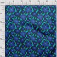 thumbnail image 3 of oneOone Polyester Spandex Blue Fabric Floral Sewing Craft Projects Fabric Prints By Yard 56 Inch Wide, 3 of 4