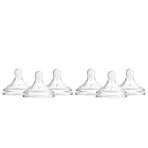 Dr. Brown's Natural Flow Options+ Wide-Neck Bottle Nipple, Preemie, 0m+, 6 Pack