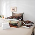 thumbnail image 4 of Ensemble Douillette 7 Pcs Lapin Lop Lit Double Tout-en-un, Ensembles de Literie Attrape-Rêves, Ensemble de Draps Fleurs Roses avec Douillette Ensemble de Lit Animaux de Ferme, Décor Bohème Exotique, 4 of 5