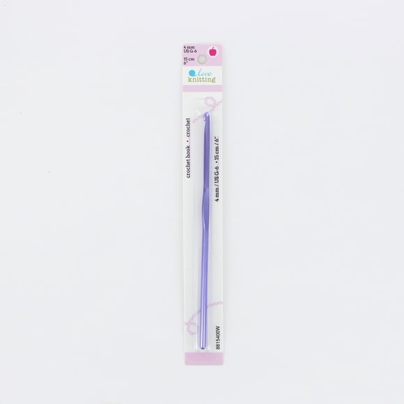 LOVE KNITTING Aluminium Crochet Hook, 15 cm (6"), 4 mm (US G-6)