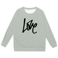 thumbnail image 3 of PMVFHDE Sweat à Col Rond pour Fille Imprimé Manches Longues Chandail à Capuchon pour Filles Gris, 2-3 Ans, 3 of 3