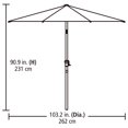 thumbnail image 3 of HOMETRENDS 9 ft. Round Market Patio Umbrella, 3 of 9