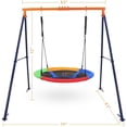 thumbnail image 1 of EDTara Outdoor Swing Set for Kids, 440lbs Capacity Saucer Swing With Adjustable Ropes and Metal a-Frame, Great for Backyard, Park, or Playground Use, 1 of 7