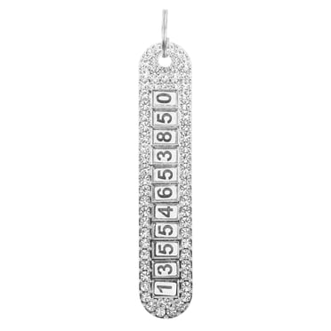 Shisuyan Phone Number Plate Silver Rectangular Men 1Pcs 2.64X0.51X0.08In