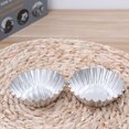 thumbnail image 4 of 24Pcs Aluminum Alloy Egg Tart Molds Non-stick Ripple Reusable Flower Shape Cupcake Muffin Baking Cup Tartlets Pans, 4 of 8