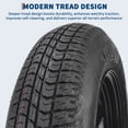 thumbnail image 2 of 2-Pack ST205/75D15 Trailer Tires on 15" Black Spoke Rims - 6PR Load Range C - 5 Lug 4.5" Bolt Design - Heavy Duty, Easy Assembly - Utility, Boat, Camper Trailers, 2 of 6