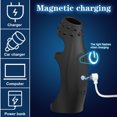 thumbnail image 3 of Xbonp7 Frequency Vibrating Sperm Locking Ring Black Wireless Remote Control Penis Ring, 3 of 4