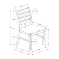 thumbnail image 2 of Monarch Specialties Dining Chair, 38" Height, Dining Room, Kitchen, Set Of 2, Side, Upholstered, Antique White, Beige Linen Look, Transitional, 2 of 4