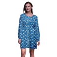 thumbnail image 1 of Bimba Chemise Midi Droite à Boutons pour Femmes à Feuilles Bleues et Canard Colvert, Chemise d'Été Décontractée Tunique-Moyen, 1 of 7