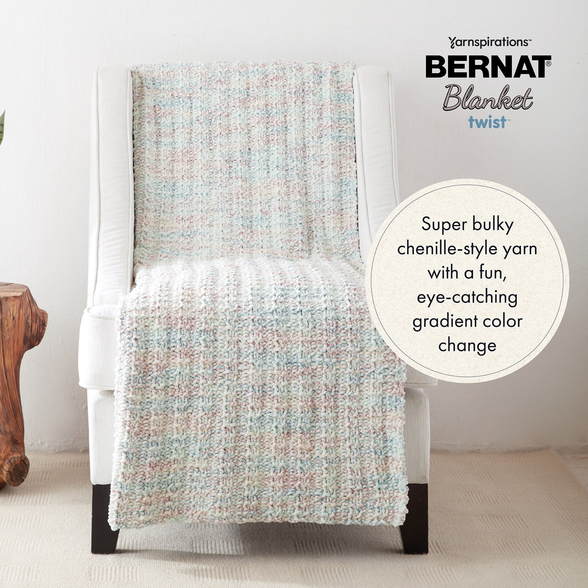 Bernat® Fil Couverture Twist™, Polyester #6 Super Volumineux, 10,5oz/300g, 220 Yards