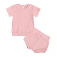 thumbnail image 1 of TopLLC Ensemble de Blouses et Chemises à Manches Courtes Col Rond Ensemble Deux Pièces pour Fille, 1 of 2