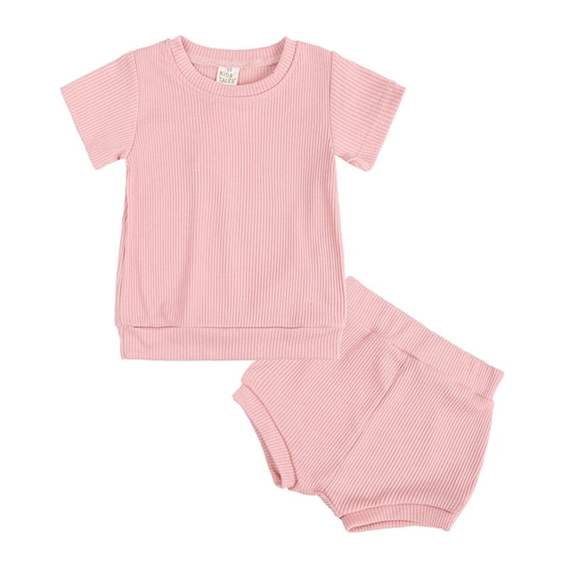 TopLLC Ensemble de Blouses et Chemises à Manches Courtes Col Rond Ensemble Deux Pièces pour Fille