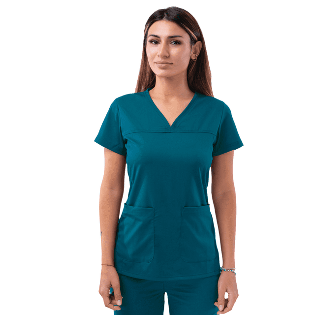 Adar Pro Blouses Médicales pour Femmes - Haut à Col en V