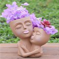 thumbnail image 3 of Flower Arrangement Flower Pot,Double Headed Human Flower Double Headed Human Flower Pot Double Headed Human Resin Crafts Smooth Operation, 3 of 10