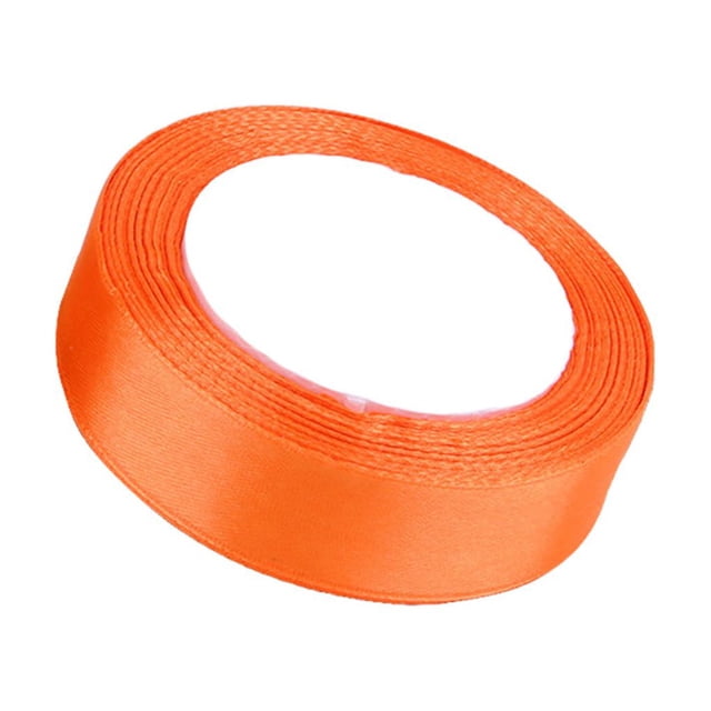 Gift Ribbon Wedding Decorations Clothes Making Supply DIY Craft Accessories Light-weight Polyester Ribbons for Ornaments Orange Yellow 24