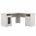 thumbnail image 1 of Bush Furniture Cabot 60W L Shaped Computer Desk in Linen White Oak, 1 of 5