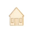 thumbnail image 3 of Plaid Wood Surfaces, 3D Unpainted Layered Shape, House, 3.5" x 4.12", 3 of 4