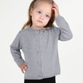 thumbnail image 4 of Toddler Candy Color Cardigan , Solid Color Winter Sweater For Boys/Girls ,0,3 Years, Super Soft, Gray 5 Years, 4 of 5
