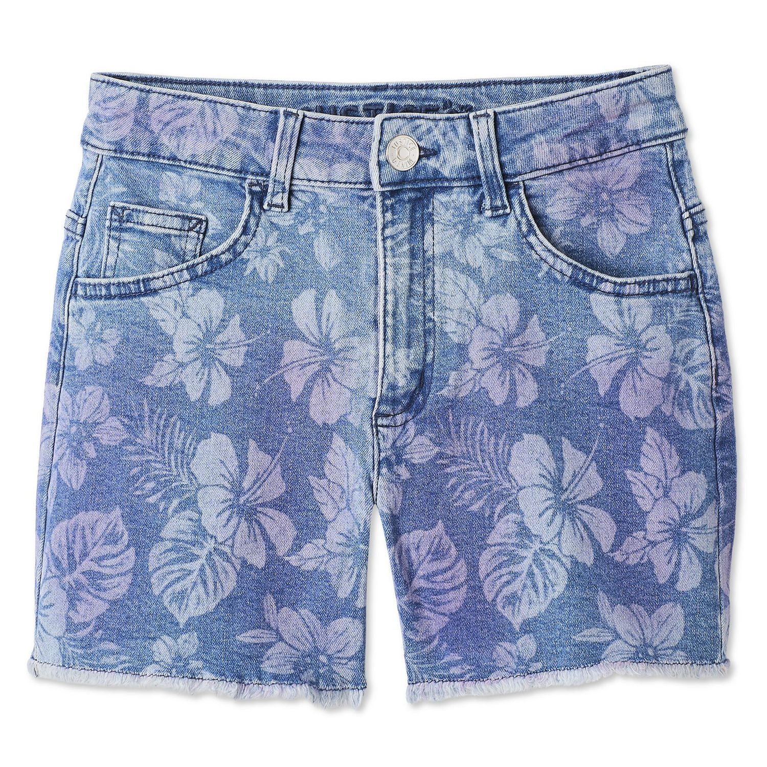 Justice Girls' Printed Denim Short