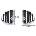 thumbnail image 3 of Krator Chrome Motorcycle Wing Foot Pegs Footrests L+R Compatible with Yamaha V-Star Virago 250 All Years Front, 3 of 3