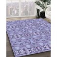 thumbnail image 3 of Ahgly Company Tapis Rond Lavable en Machine Intérieur Transitionnel Bleu Ardoise, 3 Pieds Rond, 3 of 7