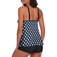 thumbnail image 3 of Fortune Maillots de Bain pour Femmes Ensemble Bikini 2 Pcs, Hauts de Tankini à Imprimé Floral + Shorts Taille Haute, 3 of 6
